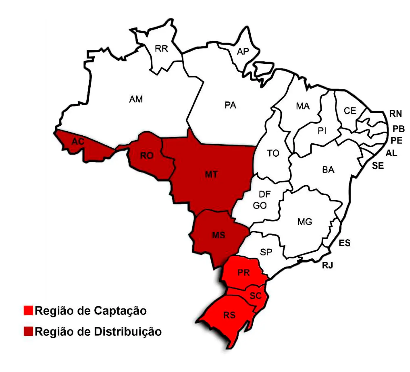 mapa logistica regioes atuacao bristot rocha